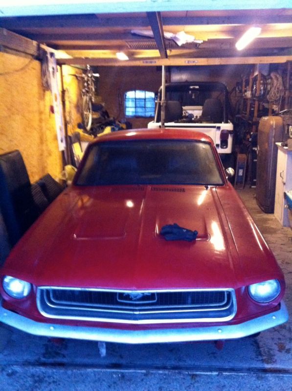 so stand er in der Garage