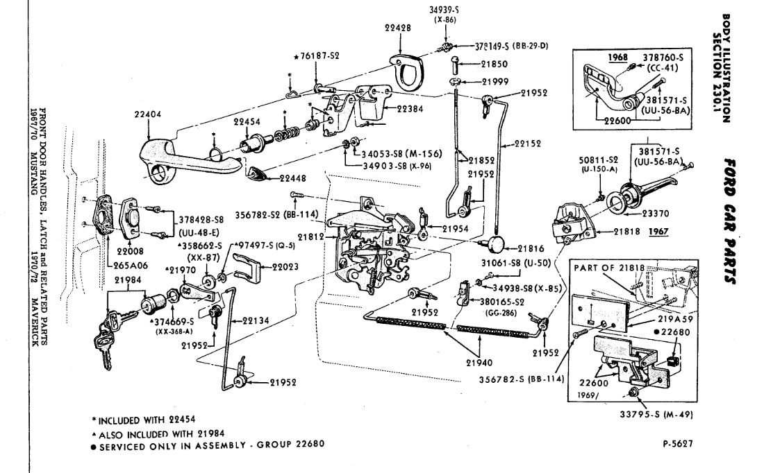 Mustang 67 - 70 door latch, locks.png