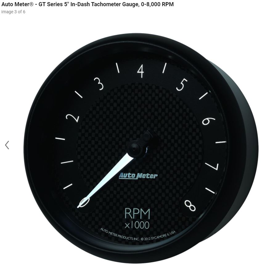 Autometer 5inch in dash gauge tacometer.JPG