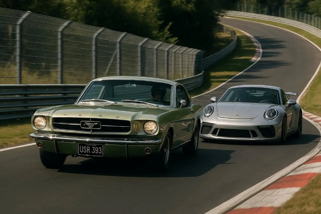 Mustang omkör Porsche GT3.jpg