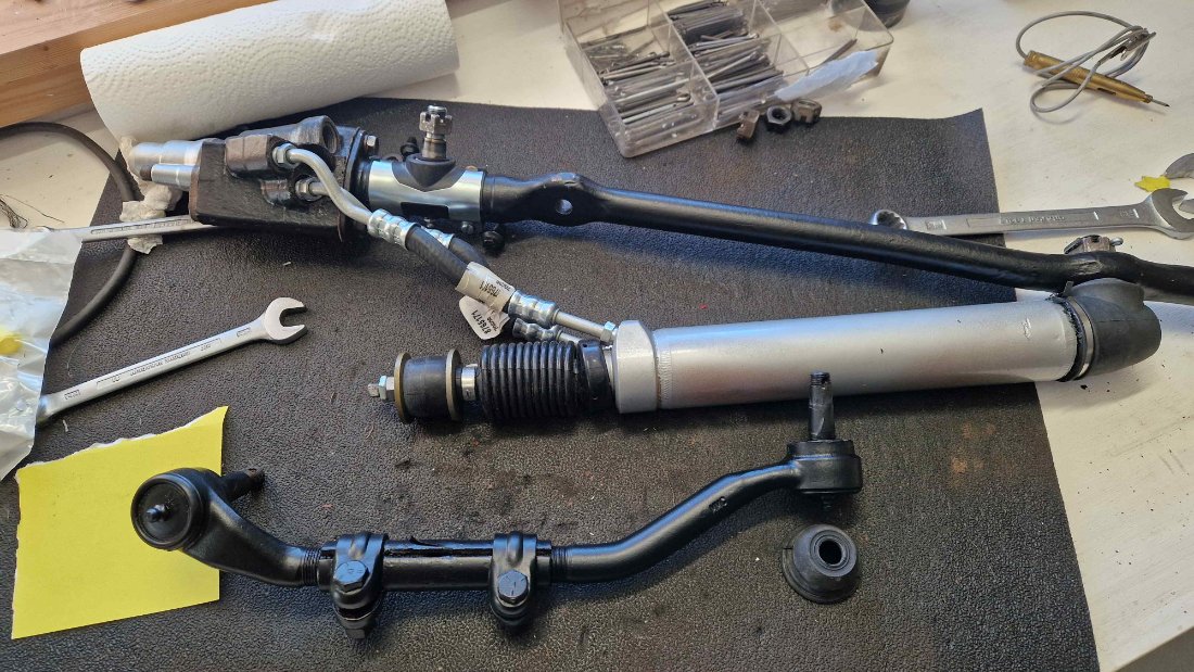 styrventil och styrstag